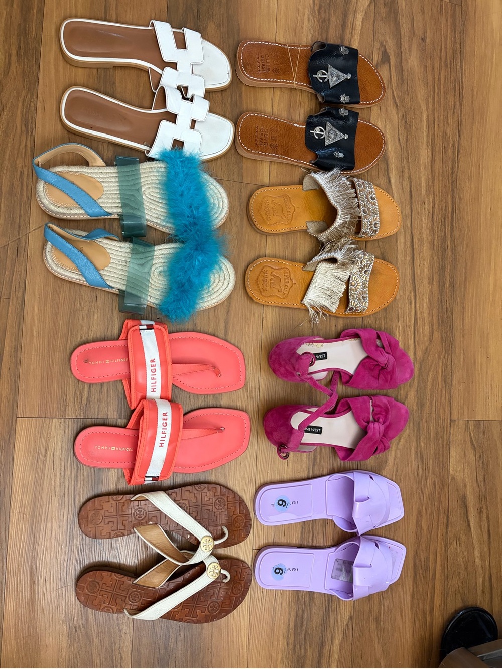 Tommy Hilfiger Tory Burch Nine West Sandals bundle - Picture 2 of 9